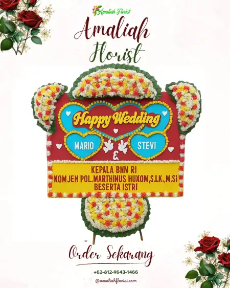 Papan Bunga Pernikahan Pete